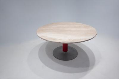 Mid Century Modern Italian Travertine Dining Table