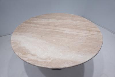 Mid Century Modern Italian Travertine Dining Table