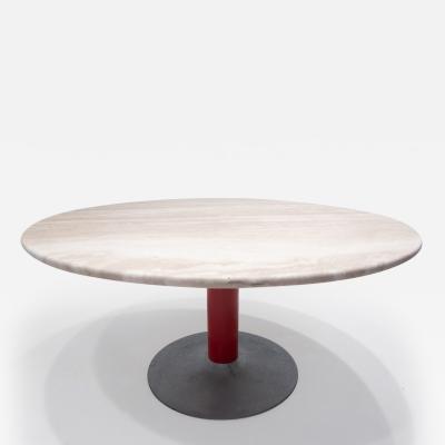 Mid Century Modern Italian Travertine Dining Table