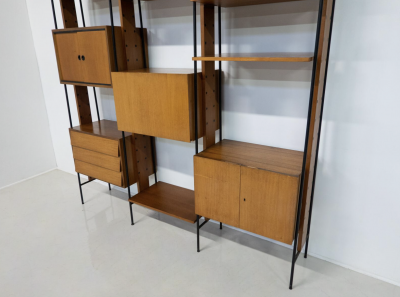 Mid Century Modern Italian Wooden Wall Unit 1960s