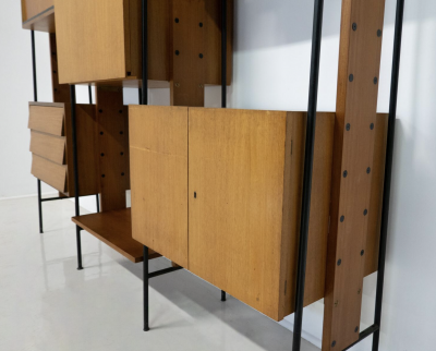 Mid Century Modern Italian Wooden Wall Unit 1960s
