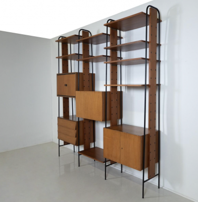 Mid Century Modern Italian Wooden Wall Unit 1960s