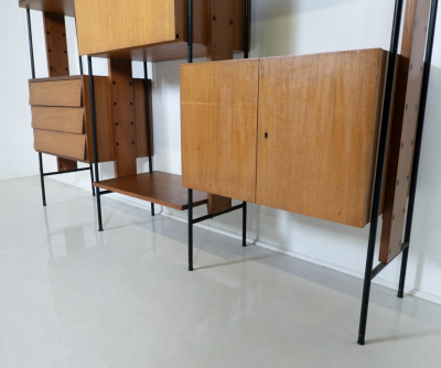 Mid Century Modern Italian Wooden Wall Unit 1960s