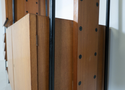 Mid Century Modern Italian Wooden Wall Unit 1960s