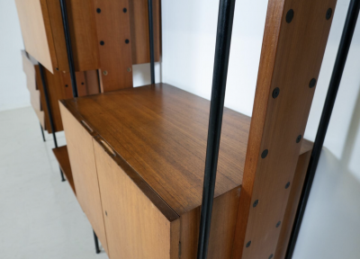 Mid Century Modern Italian Wooden Wall Unit 1960s