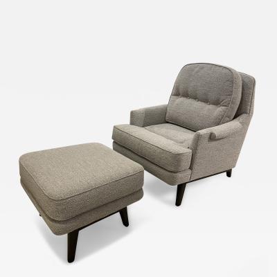 Mid Century Modern Lounge Chair and Ottoman by Roger Sprunger for Dunbar