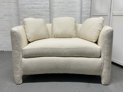 Mid Century Modern Loveseat in Boucl 