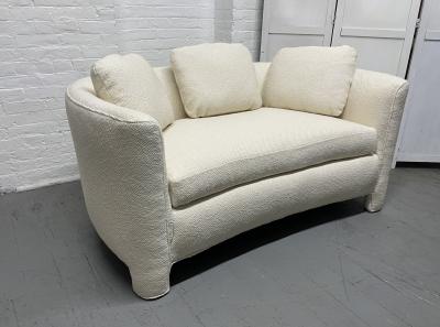 Mid Century Modern Loveseat in Boucl 