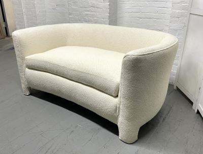 Mid Century Modern Loveseat in Boucl 