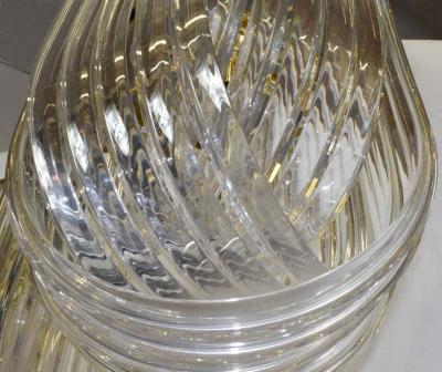 Mid Century Modern Lucite Loop Chandelier