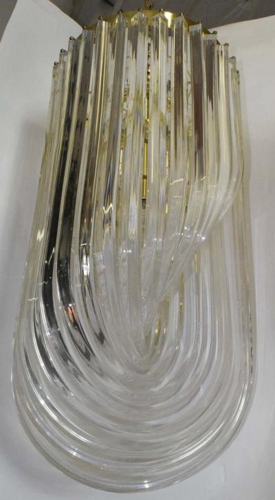 Mid Century Modern Lucite Loop Chandelier