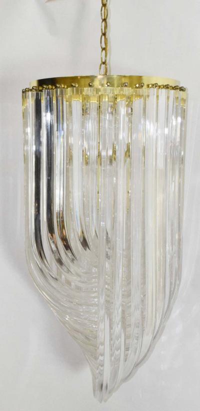 Mid Century Modern Lucite Loop Chandelier