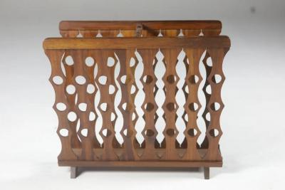 Mid Century Modern Magazine Rack by Brazilian Designer 1950s