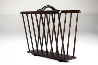 Mid Century Modern Magazine Rack by Brazilian Designer 1950s
