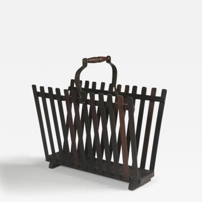 Mid Century Modern Magazine Rack by Brazilian Designer 1960s