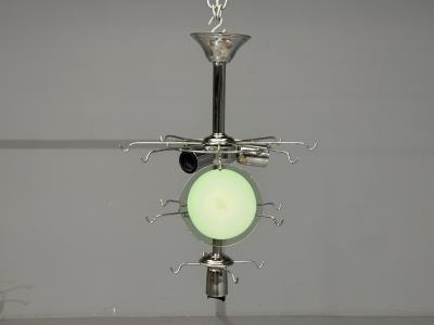 Mid Century Modern Mint Green Murano Glass Pendant Light 1960s