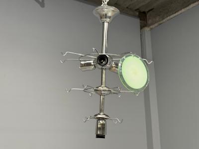 Mid Century Modern Mint Green Murano Glass Pendant Light 1960s