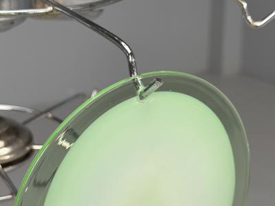 Mid Century Modern Mint Green Murano Glass Pendant Light 1960s
