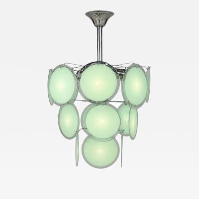 Mid Century Modern Mint Green Murano Glass Pendant Light 1960s