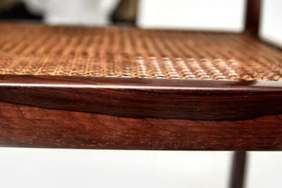 Mid Century Modern Modern Armchair Pair in Hardwood Cane Brazil 1960s