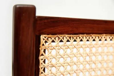 Mid Century Modern Modern Armchair Pair in Hardwood Cane Brazil 1960s