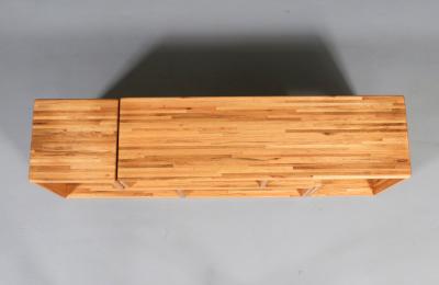 Mid Century Modern Modular Oak Bookshelf Credenza