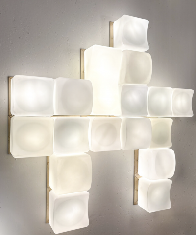 Mid Century Modern Modular Wall light Onda by Claudio Salocchi Lumenform