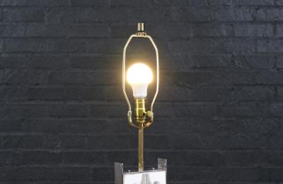 Mid Century Modern Mosaic Tile Steel Table Lamp