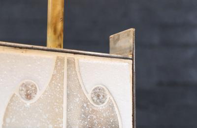 Mid Century Modern Mosaic Tile Steel Table Lamp