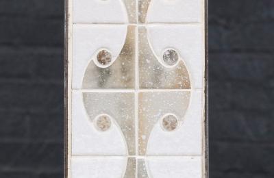 Mid Century Modern Mosaic Tile Steel Table Lamp