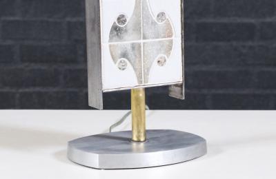 Mid Century Modern Mosaic Tile Steel Table Lamp