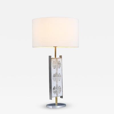 Mid Century Modern Mosaic Tile Steel Table Lamp