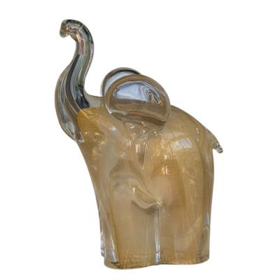 Mid Century Modern Murano Italian Art Glass Elephant Sculpture