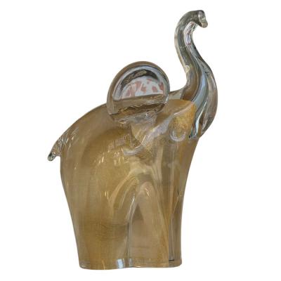 Mid Century Modern Murano Italian Art Glass Elephant Sculpture