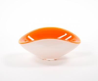 Mid Century Modern Murano Mouth Blown Geometric Shape Decorative Bowl Piece