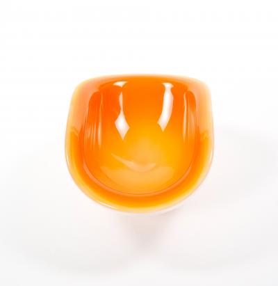 Mid Century Modern Murano Mouth Blown Geometric Shape Decorative Bowl Piece