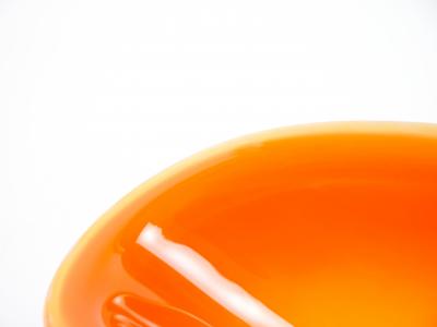 Mid Century Modern Murano Mouth Blown Geometric Shape Decorative Bowl Piece