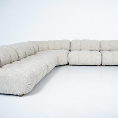 Mid Century Modern Murano Sectional Sofa by Guiseppe Munari Italy 1970s