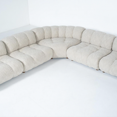 Mid Century Modern Murano Sectional Sofa by Guiseppe Munari Italy 1970s