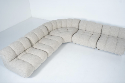 Mid Century Modern Murano Sectional Sofa by Guiseppe Munari Italy 1970s