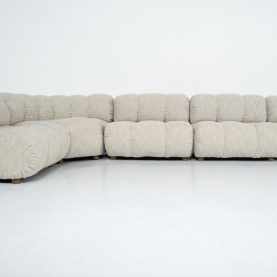 Mid Century Modern Murano Sectional Sofa by Guiseppe Munari Italy 1970s