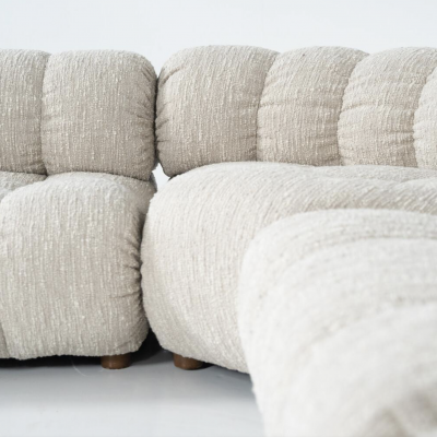 Mid Century Modern Murano Sectional Sofa by Guiseppe Munari Italy 1970s