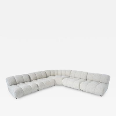 Mid Century Modern Murano Sectional Sofa by Guiseppe Munari Italy 1970s