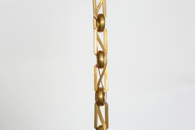 Mid Century Modern Murano glass ceiling pendant in brass Italy circa 1960s