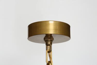 Mid Century Modern Murano glass ceiling pendant in brass Italy circa 1960s