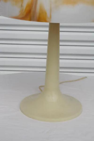 Mid Century Modern Orange Mushroom Lamps