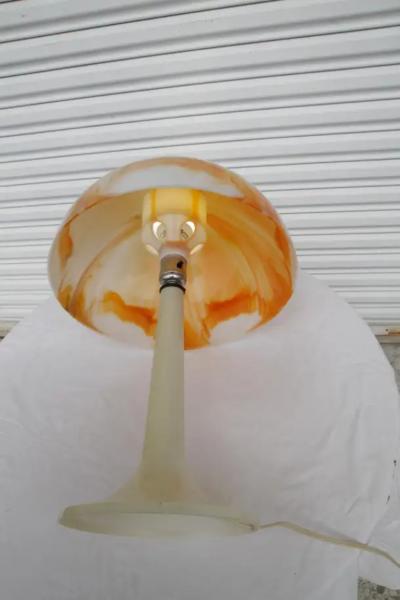 Mid Century Modern Orange Mushroom Lamps