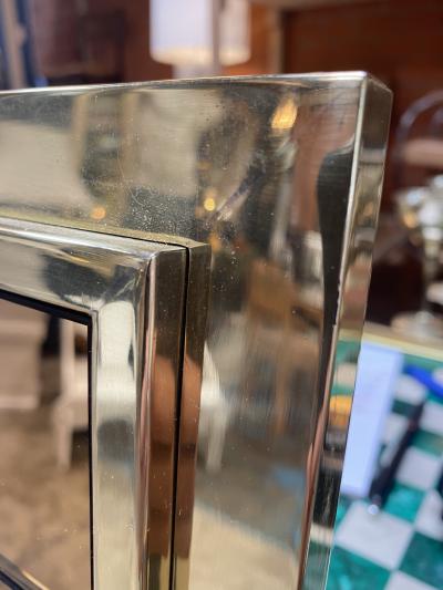 Mid Century Modern Oversize Square Mirror Italy 1970