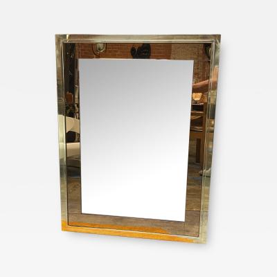 Mid Century Modern Oversize Square Mirror Italy 1970