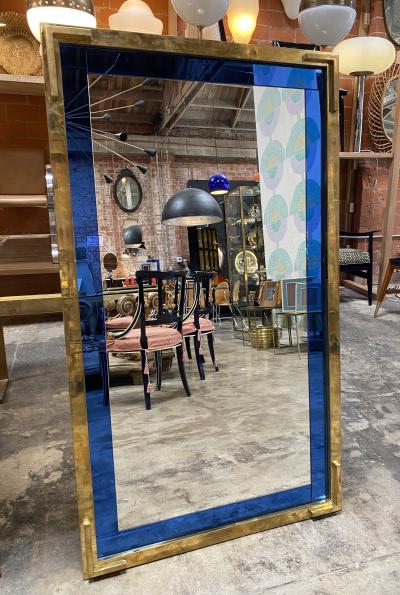 Mid Century Modern Oversize Squre Italian Mirror Italy 1970